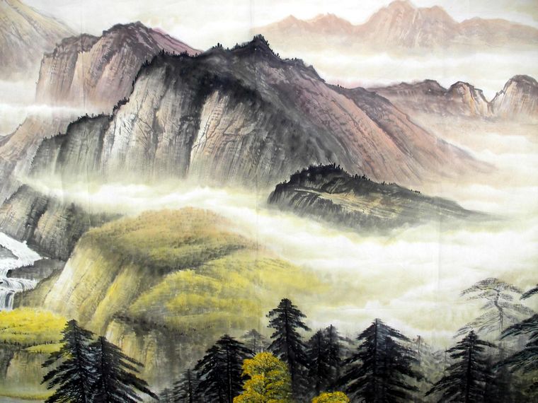 八尺國畫山水